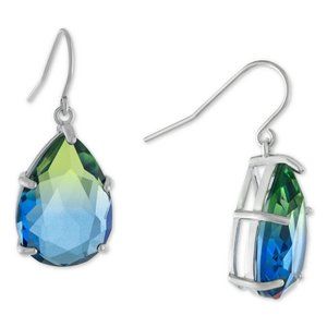 Giani Bernini Crystal Pear Drop Sterling Silver Fish Hook Earrings